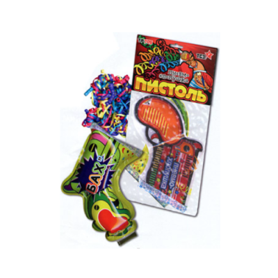 Пистоль Надувная хлопушка купить в Приморске Ленинградской области | primorskleningradskaya.salutsklad.ru